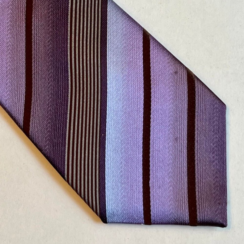 Kenneth Cole Reaction Tie / Necktie - Blue Purple Brown NWT
